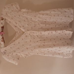 Denim & Supply Ralph Lauren Pink Floral Rosebud Babydoll Top